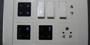 Square Switch Board for 4 Lights + 2 Fans with Remote - Touch Swi