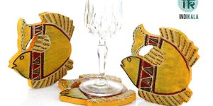 Yellow Fish Shaped Coasters (Set of 3)