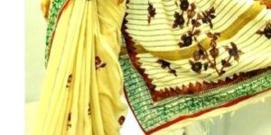 Wholesale Exclusive KHESH with Kalamkari Applic Saree with Blouse