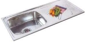 Stainless Steel Single Bowl Sink with Drain Board