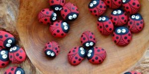 Painted Natural Pebbles