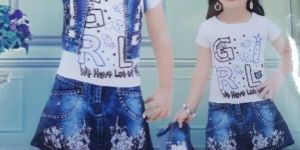 Denim Skirt with Jacket and Inner