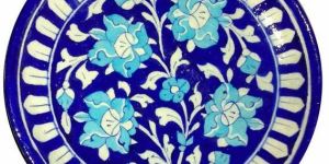 Blue Pottery Decorative Plate