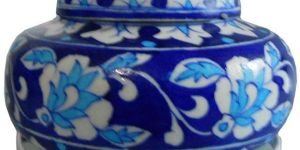 Blue Pottery Decorative Rose Bowl RBS 018