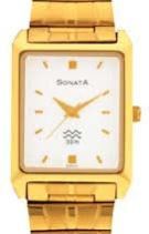 Sonata Golden Chain Mens Wrist Watches