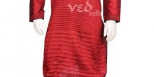 Stylish Maroon Silk Party Wear Kurta Pajama Set