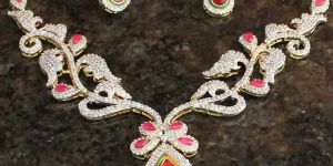 Cz Necklace Set 1017