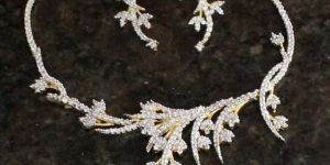 Sleak and Stylish CZ Necklace Set