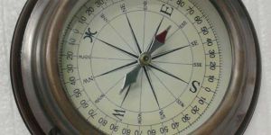 Wooden Compass Antique Look