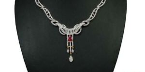 CZ Diamond Necklace Set