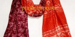 Screen Printed Cotton Silk Scarf