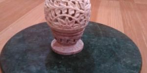 Hand Carved Marble Flower Vase Pot