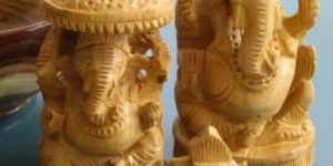 Wooden Ganesh Statue