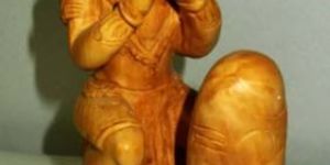 Wooden Hanuman Statue