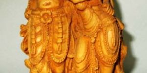 Wooden Radha Krishna Statue