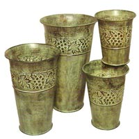 Brass Garden Planters
