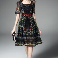 Printed Silk Dress