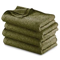 Olive Green Wool Blanket