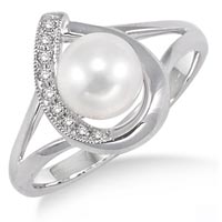 Silver Pearl Ring