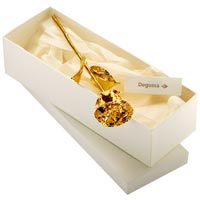 Gold Plated Metal Rose