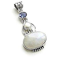 Silver Gemstone Pendant