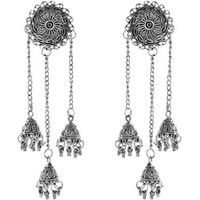 Silver Jhumkas