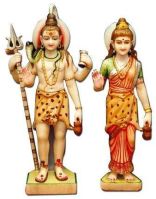 Marble Shiv Parvati Statue