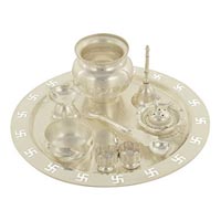 Silver Plated Pooja Thali