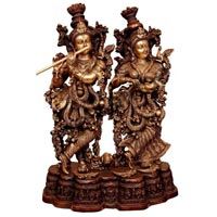 Brass Radha Krishna Statue