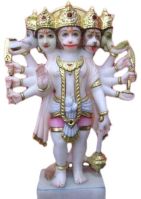 Marble Panchmukhi Hanuman Statue