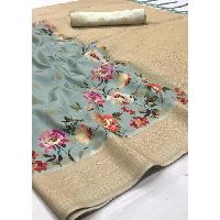Digital Printed Linen Saree
