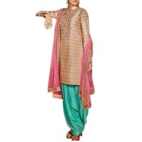 Embroidered Silk Suit