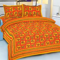 Block Printed Bed Sheet