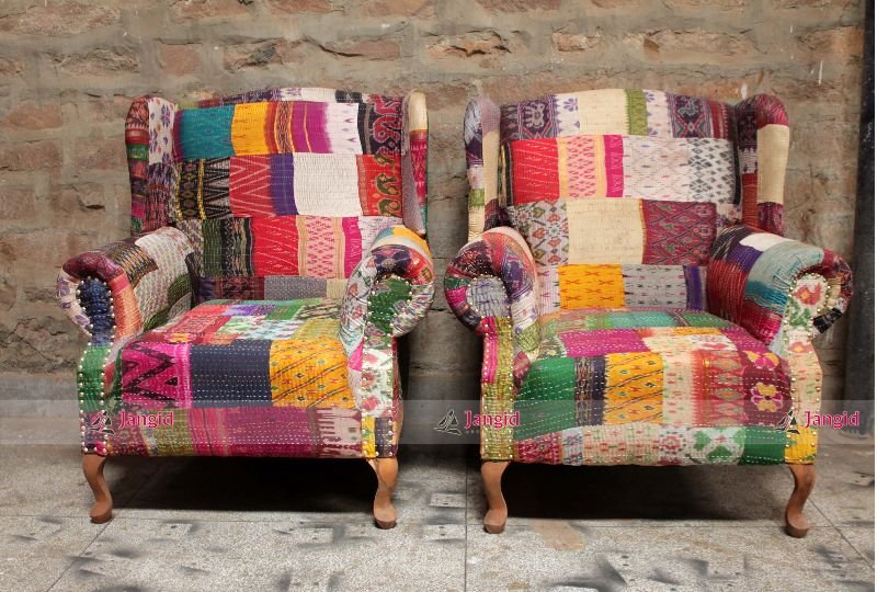 Colorful Patchwork Indian Sofa