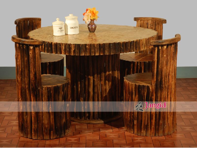 RECLAIMED OUTDOOR WOODEN DINING TABLE SETS