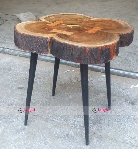 VINTAGE INDUSTRIAL LIVE EDGE CENTER TABLE