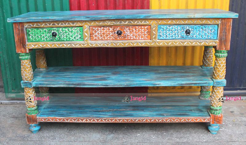 Wooden Carved Console Table