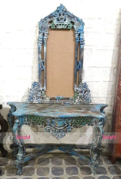 Wooden Carved Dressing Table Design