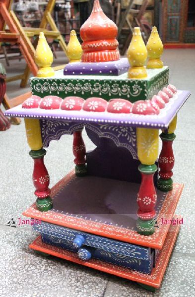 WOODEN PAINTED TEMPLE