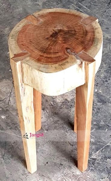 WOODEN SOLID SLAB BAR STOOL