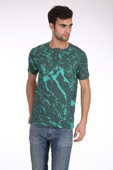 Mens Placket Neck T-Shirt (8872)