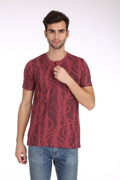 Mens Placket Neck T-Shirt (8895)