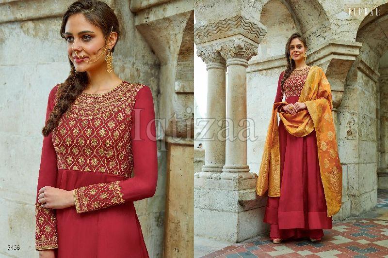 7458 - Floral Salwar Suit