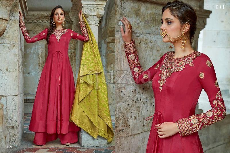 7454 - Floral Salwar Suit