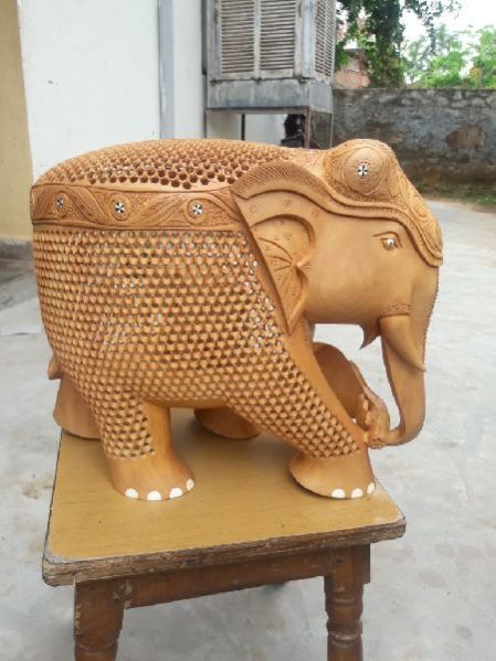 Wooden Elephant Animal Figure