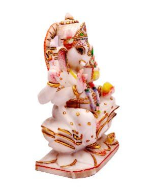 RS018-1 Marble Ganesh JI Statue