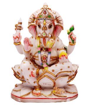 RS018 Marble Ganesh JI Statue