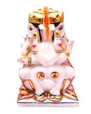 RS022 Marble Ganesh JI Statue
