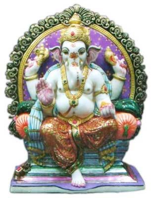 White Marble Ganesh Statue 02