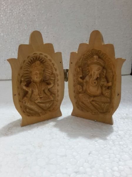 Wooden Laxmi Ganesh Statue